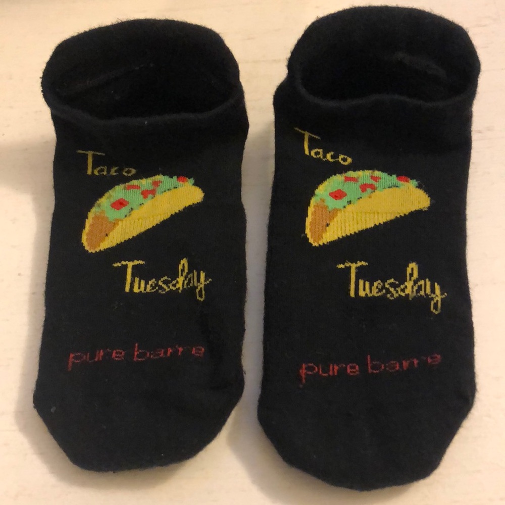 Pure Barre taco Tuesday sticky socks - small